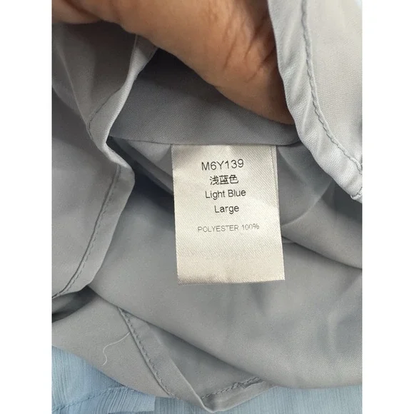 Milkmaid Dress Medium Light Blue Ruffle Peasant Cottagecore Fairy Whimsy Spring - Picture 8 of 9